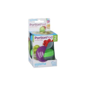 Sistema 2-Piece Portion Pod Food Storage Set Multicolour 210ml 21487